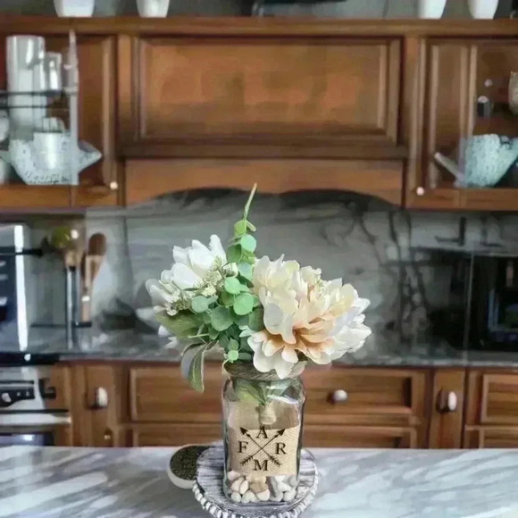 NEW Southern Style Centerpiece - Farmhouse Faux Floral Arrangement - So pretty! - Picture 12 of 15